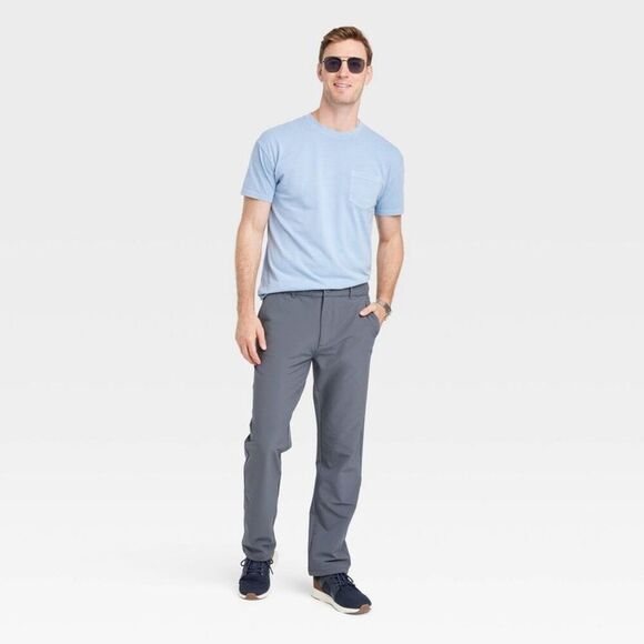 Open Box - Goodfellow & Co - Men's Relaxed Travel Trousers - Goodfel Gray - Picture 3 of 3